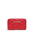 Love Moschino quilted logo-plaque purse - Red