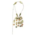 Giorgio Armani Pre-Owned 1990s leaf-motif beaded necklace - Gold