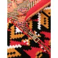 ETRO intarsia-knit zip-up neckband - Red