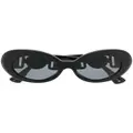 Versace Eyewear Medusa oval-frame sunglasses - Black
