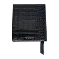 Smythson crocodile-effect leather notebook - Black