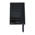 Smythson crocodile-effect leather notebook - Black