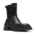 Premiata block-heel leather boots - Black