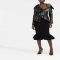 Alexander McQueen flared-hem knitted skirt - Black