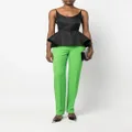 Alexander McQueen high-waisted slim-cut trousers - Green