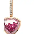 Moritz Glik 18kt rose gold ruby diamond Shaker charm - Pink
