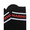 Marni logo print socks - Black