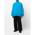 Balenciaga oversized fleece tracksuit jacket - Blue