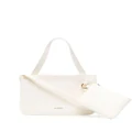 Jil Sander logo lettering tote bag - White