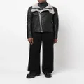 Rick Owens asymmetric leather jacket - Black