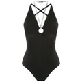 Brigitte lace up swimsuit - Black