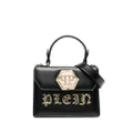 Philipp Plein small logo-plaque leather bag - Black