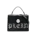 Philipp Plein Gothic Plein leather tote bag - Black