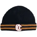 Opening Ceremony logo-patch knitted beanie - Blue