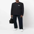 Opening Ceremony logo-embroidered cable-knit jumper - Blue