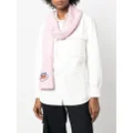 Opening Ceremony embroidered-logo rib-knit scarf - Pink