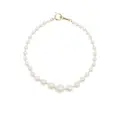 Mizuki 14kt yellow gold pearl bracelet