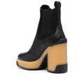 Moncler Isla leather ankle boots - Black