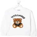 Moschino Kids Teddy long-sleeve top - White