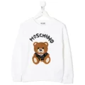 Moschino Kids Teddy long-sleeve top - White