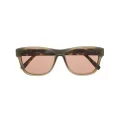 Brioni tortoiseshell-effect square sunglasses - Brown