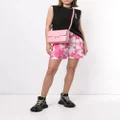 MSGM painterly-print belted shorts - Pink