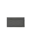 Saint Laurent logo-plaque leather cardholder - Grey