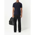 Burberry embroidered TB polo shirt - Blue
