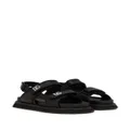 Dolce & Gabbana logo-plaque leather sandals - Black