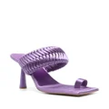 GIABORGHINI 110mm woven square-toe sandals - Purple