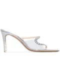 Alexandre Vauthier Ava Ghost 100mm mules - Silver