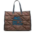 ETRO paisley-print quilted shoulder bag - Brown