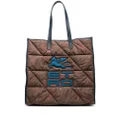 ETRO paisley-print quilted shoulder bag - Brown