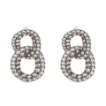 ISABEL MARANT crystal-embellished hoop earrings - Silver