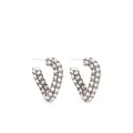 ISABEL MARANT crystal-embellished twisted hoop earrings - Silver