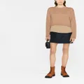 See by Chloé layered-effect crew neck sweater - Neutrals