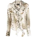 Blumarine leopard-print silk blouse - Neutrals