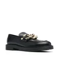 Love Moschino chain-detail chunky-sole loafers - Black