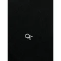 Calvin Klein logo-embroidered scarf - Black