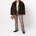 Apparis oversized faux-fur coat - Brown