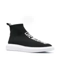 Love Moschino high-top logo-print sneakers - Black