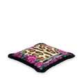 Dolce & Gabbana leopard-print embroidered small cushion - Pink