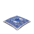 Dolce & Gabbana embroidered Majolica-print cushion - Blue
