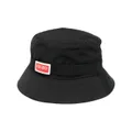 Kenzo logo-print bucket hat - Black