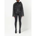 Balenciaga rhinestone-embellished denim jacket - Black