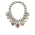 Marni heart-motif chain necklace - Silver