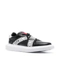 Love Moschino logo-print elasticated strap sneakers - Black