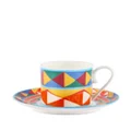 Dolce & Gabbana geometric-pattern porcelain espresso-set - Orange