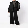 Yohji Yamamoto faux-fur trimmed hoodie - Black
