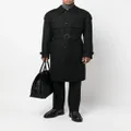 Tagliatore belted trench coat - Black